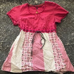 Pink and white Small scrub top